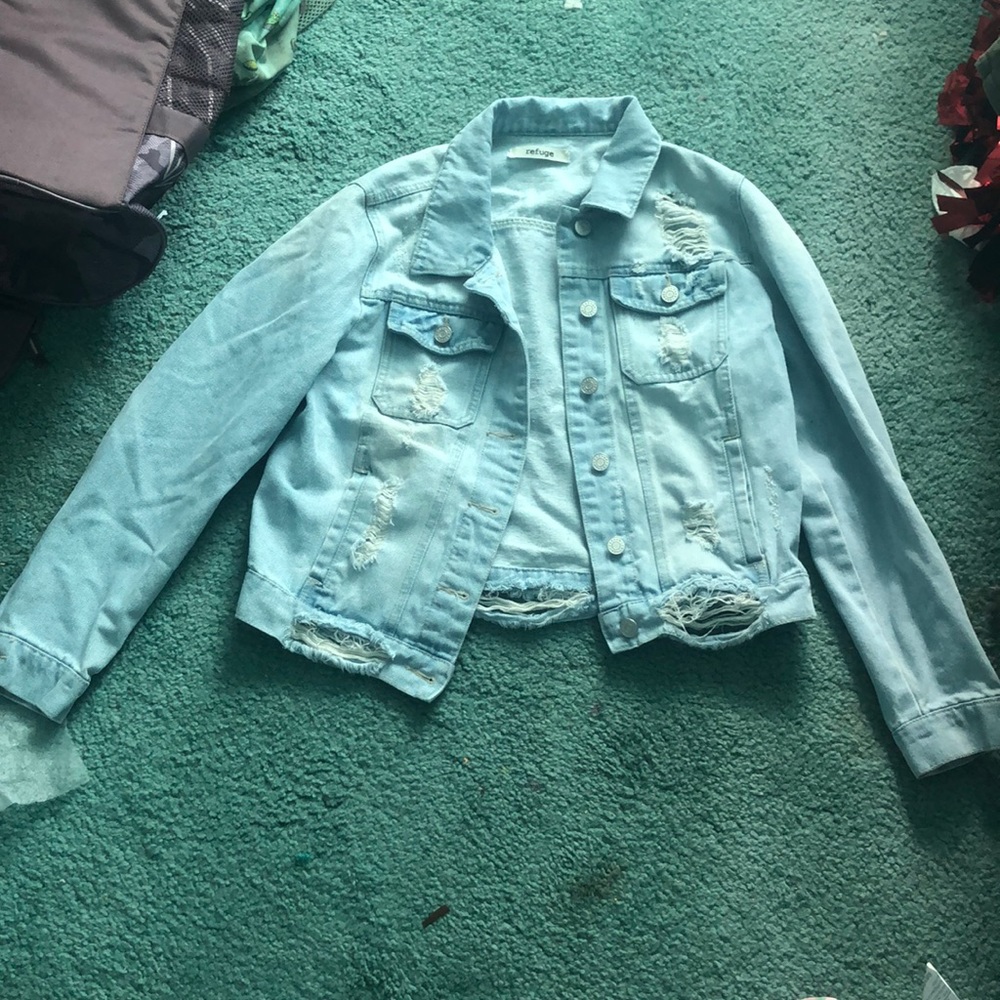 Ripped jean jacket